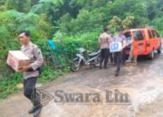 Tanggap Bencana, Polres Kediri Kota Beri Bantuan Untuk Warga Terdampak Tanah Longsor