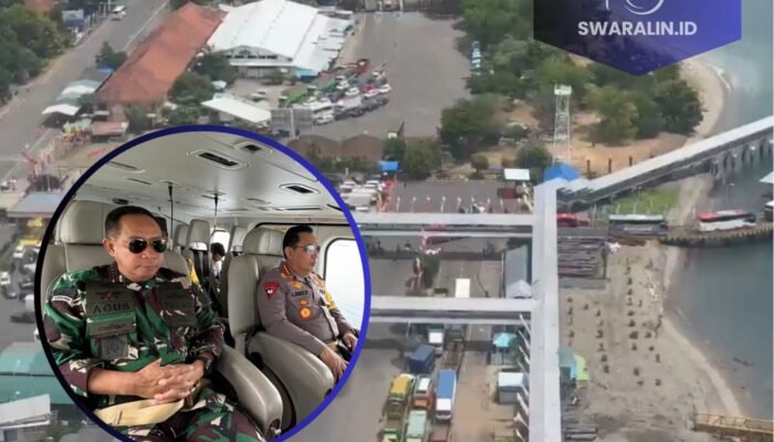 Kapolri-Panglima TNI Patroli Udara Cek Kesiapan Mudik di Pelabuhan Gilimanuk 