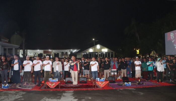 Nobar Indonesia Vs Korea Selatan Bersama Polres Pasuruan Kota Berlangsung Seru dan Menegangkan 