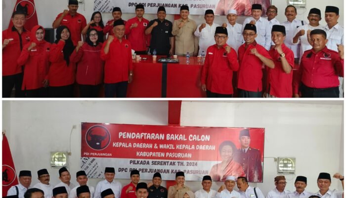 H.M. Rusdi Sutejo Resmi Daftar Bacabup Kabupaten Pasuruan Melalui PDI Perjuangan