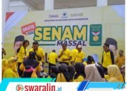HUT Ke 60 Tahun Partai Golkar Gelar Senam Masal Bersama Ribuan Peserta