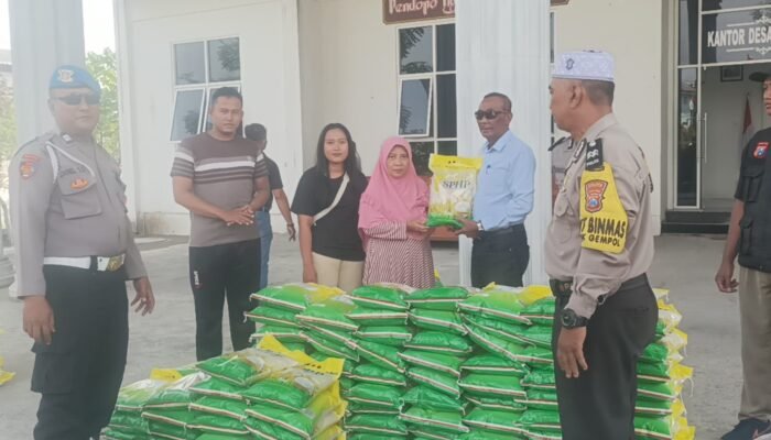 6 Ton Beras Bulog Ludes dalam Gerakan Pangan Murah Yang di Gelar Polsek Gempol