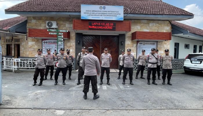 Sinergi Jaga Kamtibmas, Polres Tulungagung Lakukan Patroli Amankan Lapas Kelas IIB