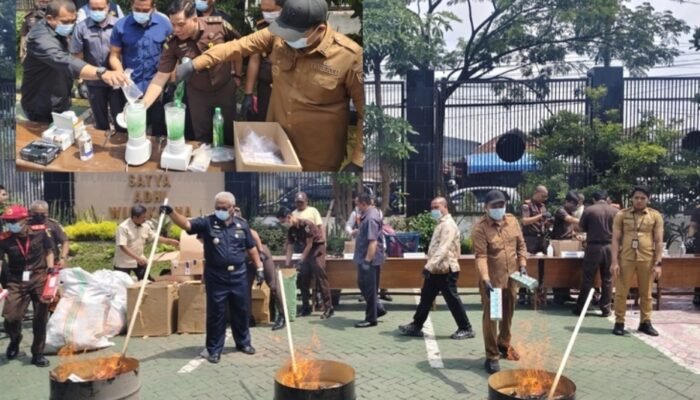 Kejari Pasuruan Musnahkan Barang Bukti 138 Perkara Hukum Tetap “Sabu, Ekstasi, Miras hingga 1,8 Juta Batang Rokok Ilegal dimusnahkan”
