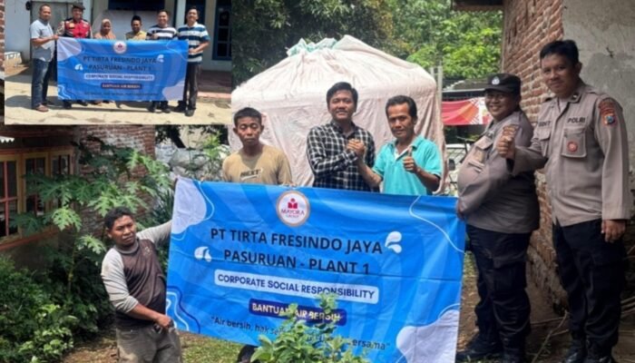 Atasi Krisis Air. PT TFJ Pasuruan Distribusikan Tandon Air Bersih ke Dua Desa