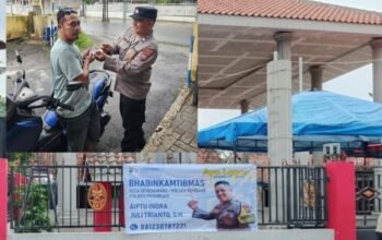 Polsek Rembang Luncurkan Inovasi Layanan Cepat. “Bhabinkamtibmas Geneng Waru” Bagikan Kartu Nama dan Pasang Banner Pelaporan di Titik Rawan