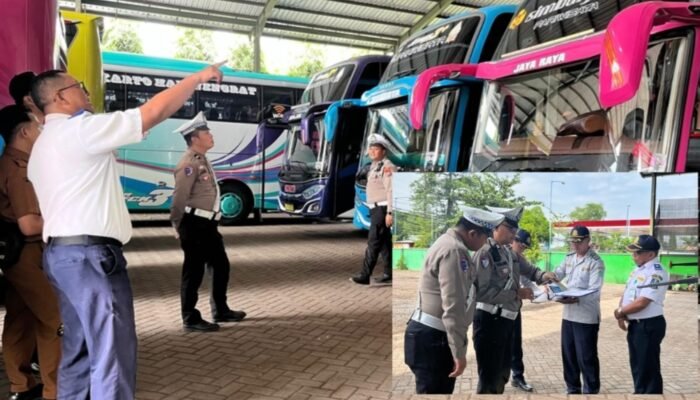 Satlantas dan dishub lakukan Rampcheck Nataru 2025/2026 Semua Bus Pariwisata Solo Putra Makmur Dinyatakan Layak Jalan